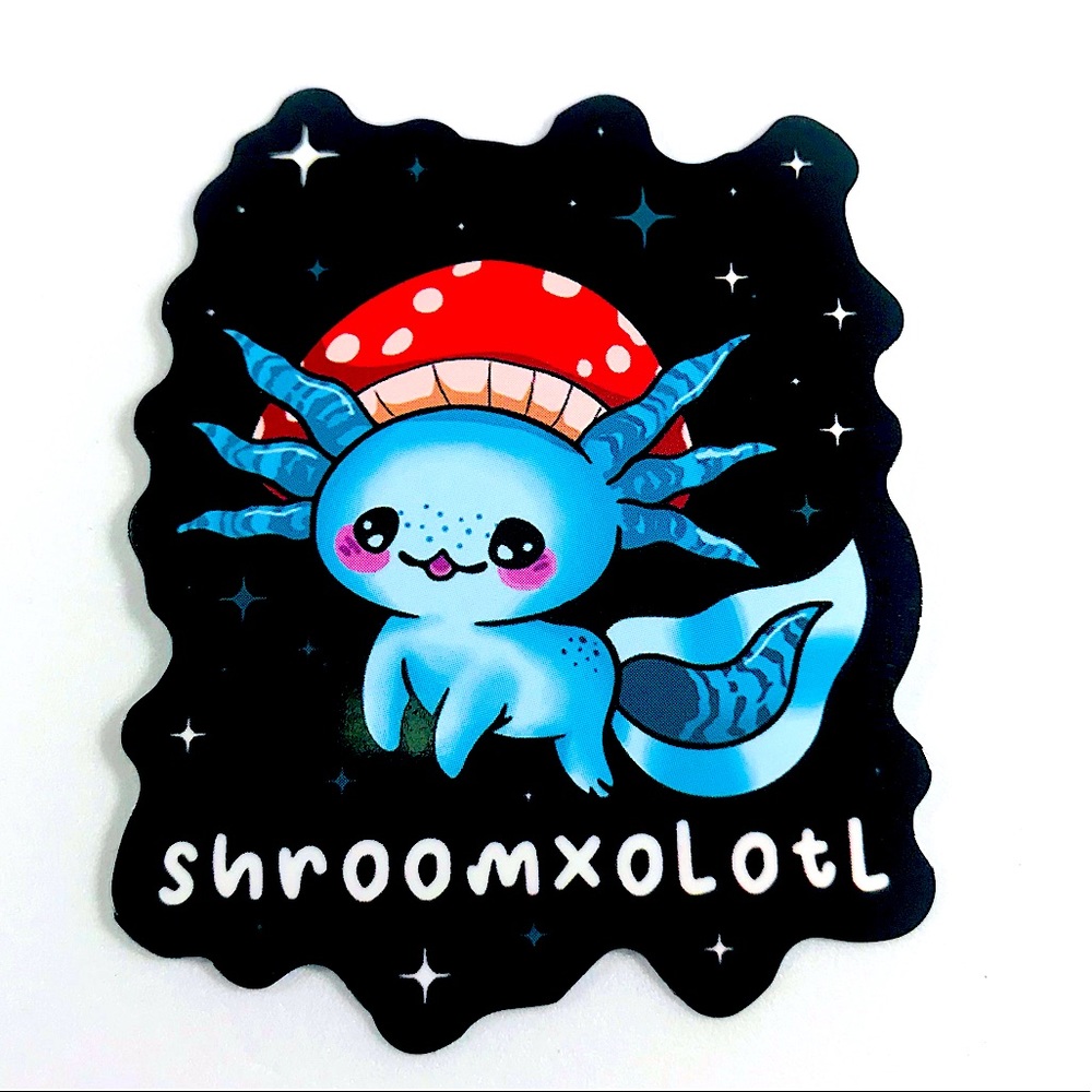 Shrooms Axolotl Crazy Trending WaterProof Single Decor Accent Sticker